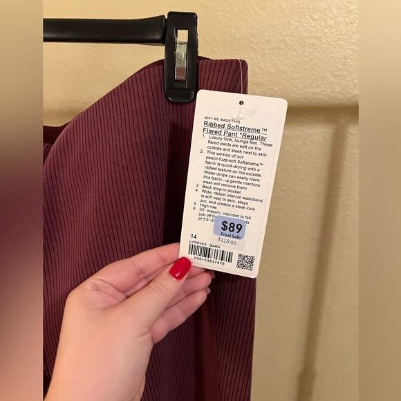 NWT RIBBED SOFTSTREAM LULU PANTS - Picture 3 of 6